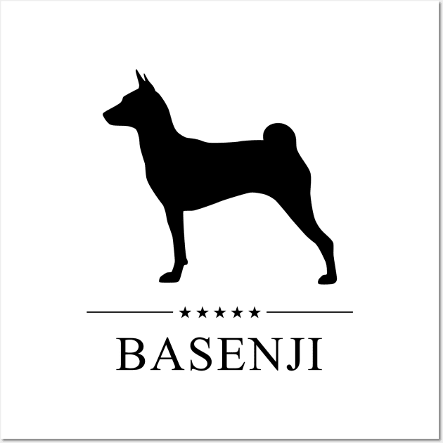 Basenji Black Silhouette Wall Art by millersye